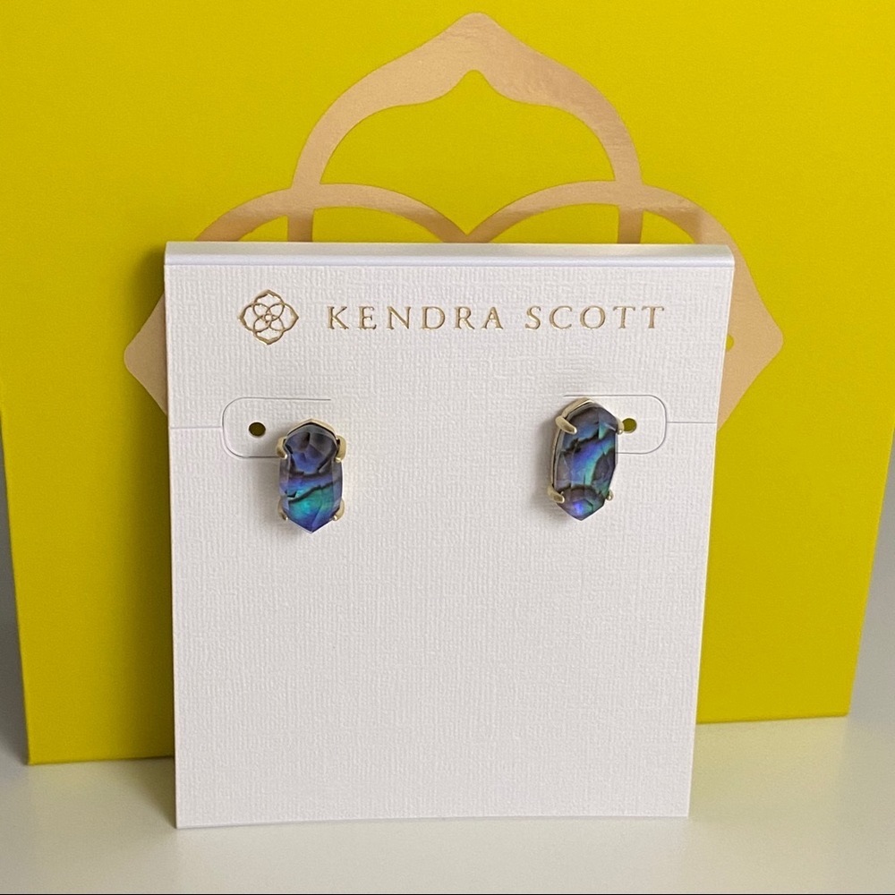 NWT Kendra Scott Betty Stud Earrings in Abalone